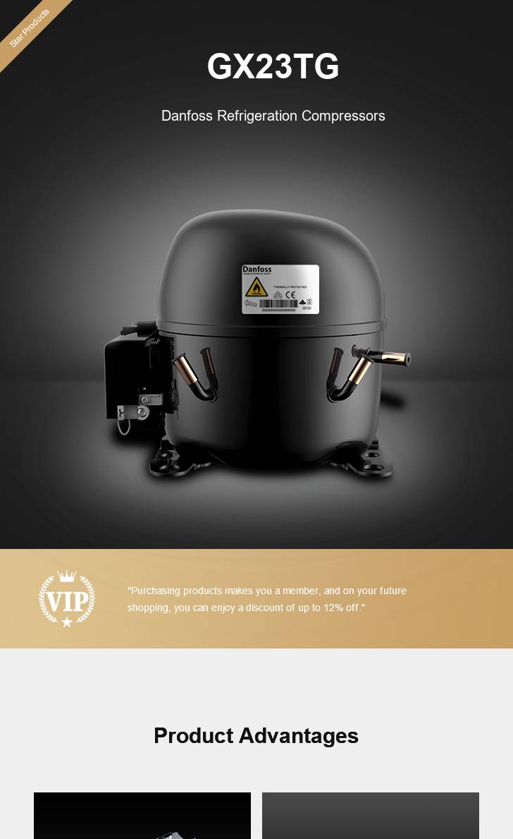 Danfoss Compressor GX23TG, technical parameters pdf, structure diagram